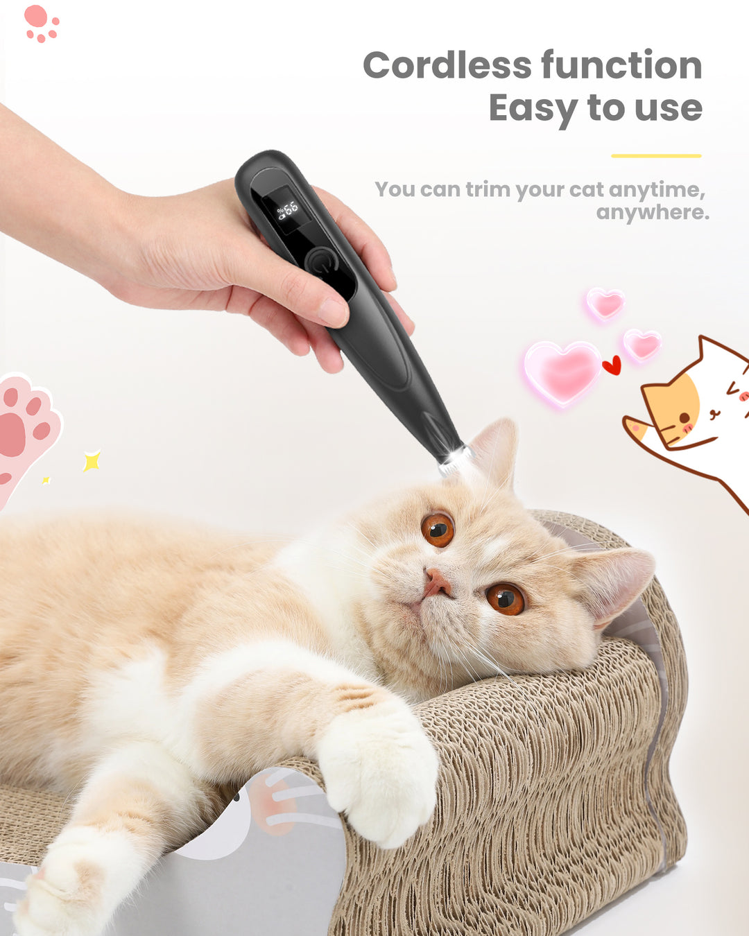 PAPMINI LED Dog Paw Trimmer - Black