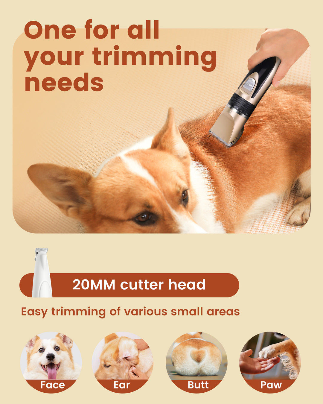 PAPMINI 2 in 1 Dog Grooming Kit