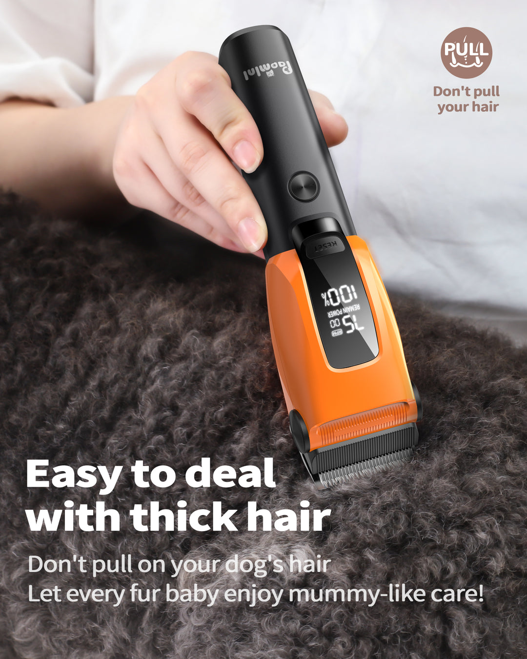 PAPMINI 3 in 1 Dog Clippers - Orange