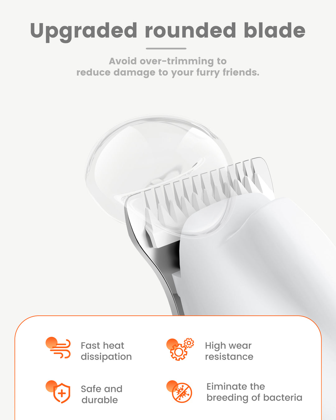 PAPMNI Cordless LED Dog Paw Trimmer - Quilted White