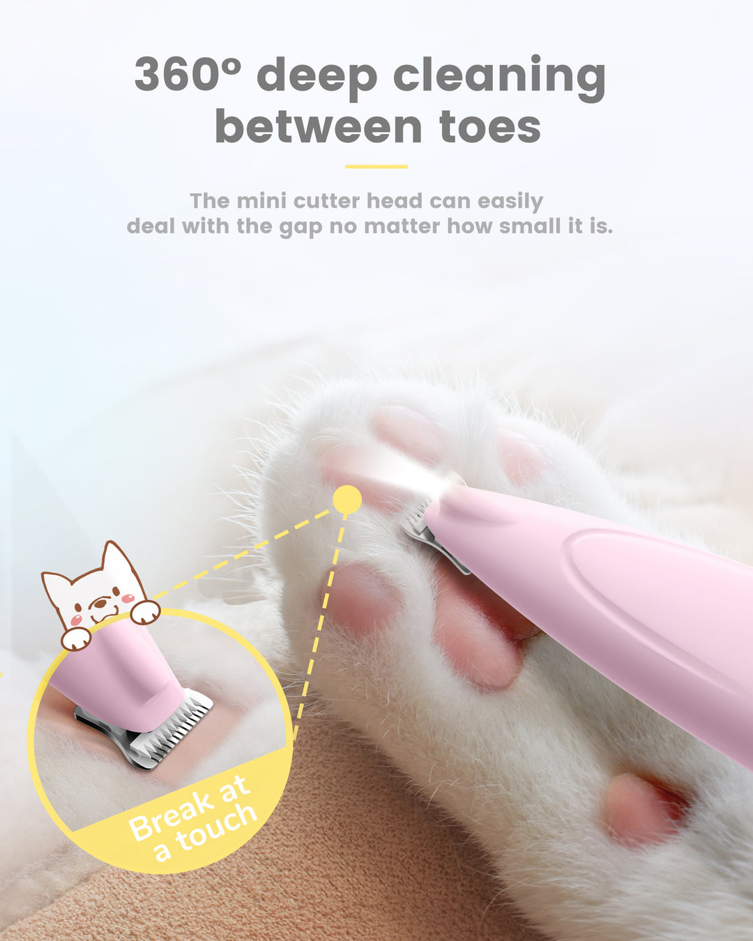 PAPMINI LED Dog Paw Trimmer - Pink