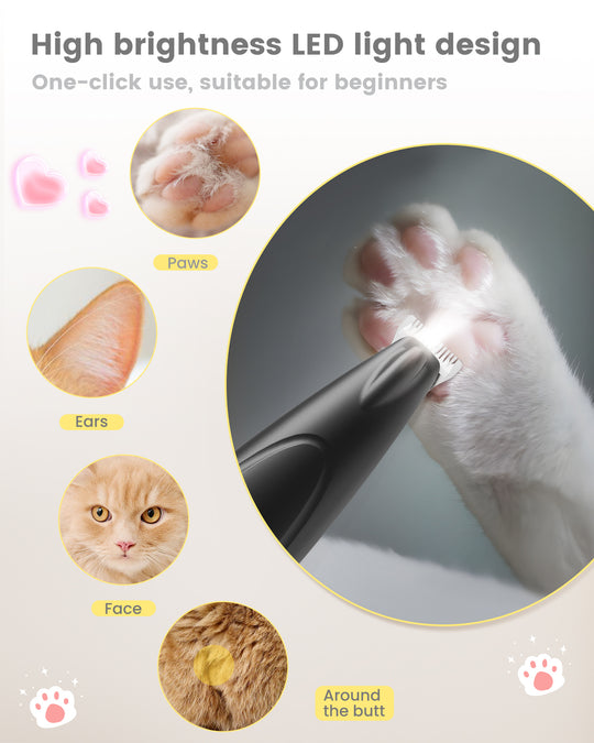 PAPMINI LED Dog Paw Trimmer - Black