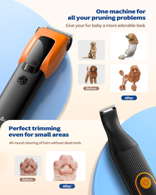 PAPMINI 3 in 1 Dog Clippers - Orange