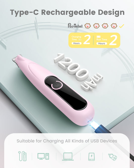 PAPMINI LED Dog Paw Trimmer - Pink