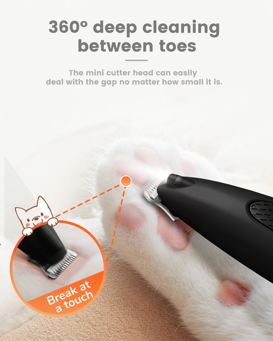 PAPMNI Cordless LED Dog Paw Trimmer - Black