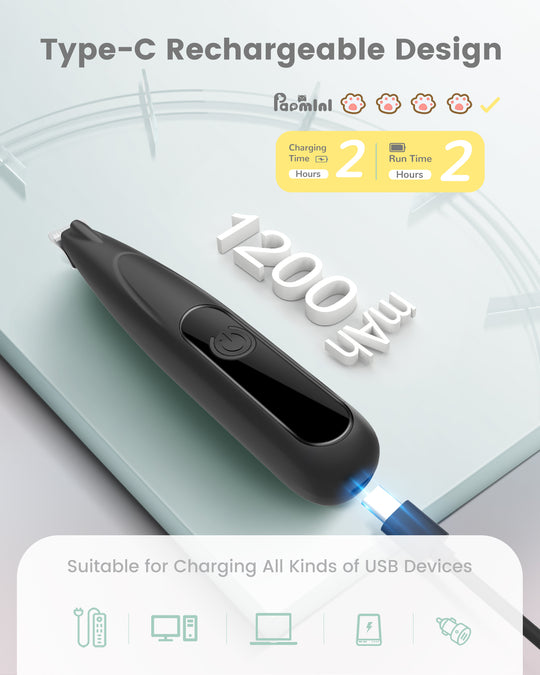 PAPMINI LED Dog Paw Trimmer - Black