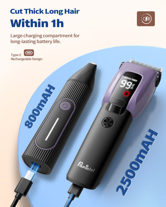 PAPMINI 3-in-1 Dog Clippers - Purple