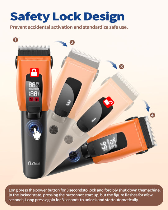 PAPMINI 3 in 1 Dog Clippers - Orange