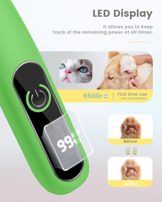 PAPMINI LED Dog Paw Trimmer - Green