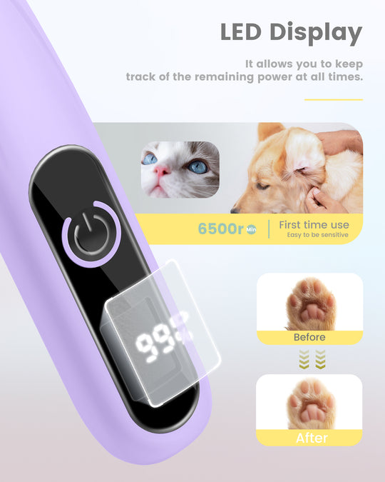 PAPMINI LED Dog Paw Trimmer - Purple