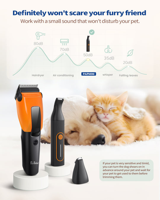 PAPMINI 3 in 1 Dog Clippers - Orange